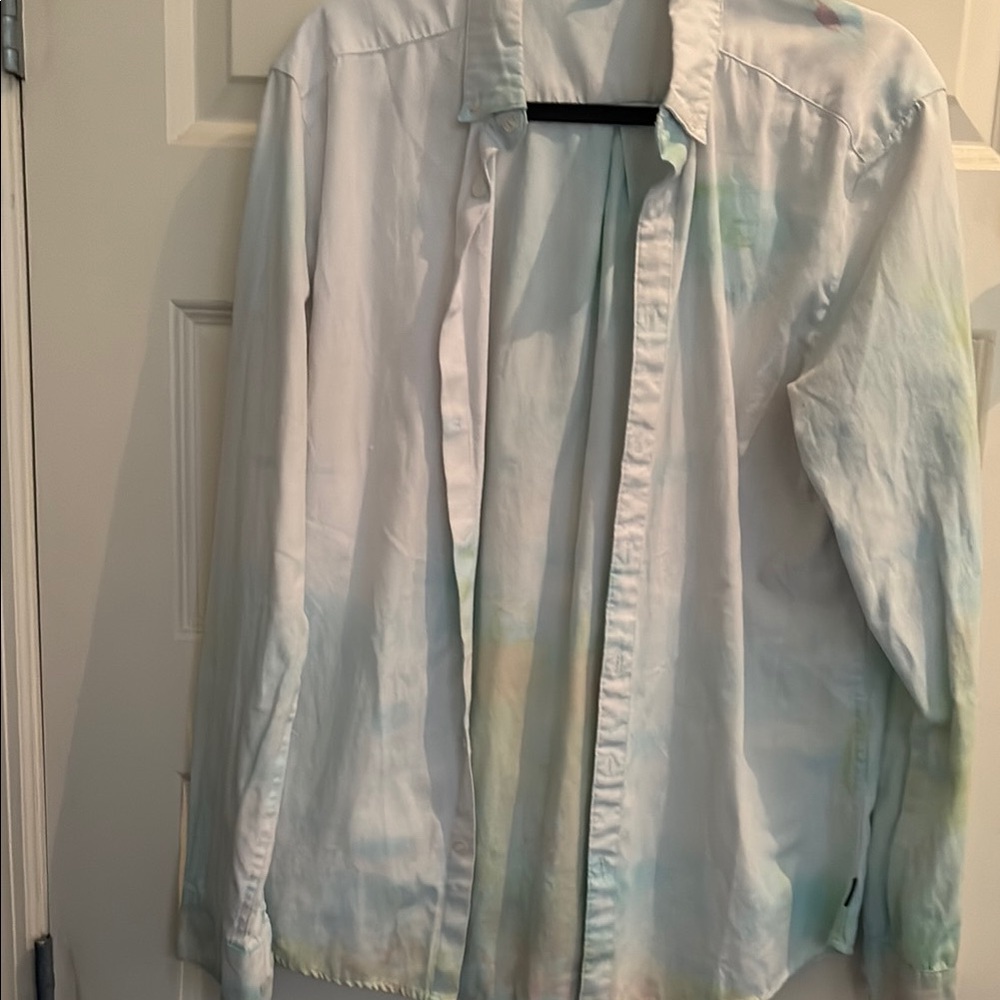 Men's tie dye Button-Up Jacket